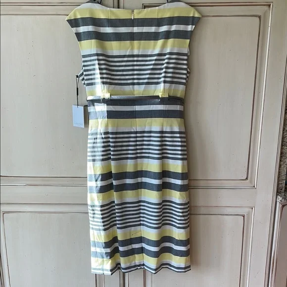 Calvin Klein Yellow and Gray Midi Dress - Picture 5 of 7